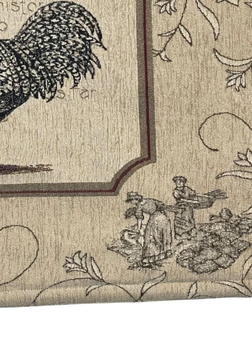 Cuckoo Maran Cockerel French Country Tapestry Wall Hanging Rustic Farmhouse